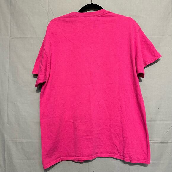 Vintage Mardi Gras Shirt Mens Large Pink  New Orleans Mask Embroidered 90s - Picture 4 of 7